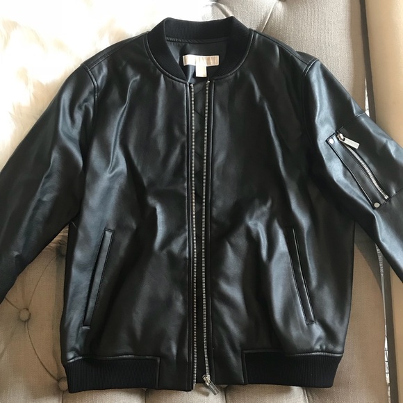 MICHAEL Michael Kors Jackets & Blazers - Michael Kors Black bomber jacket faux leather